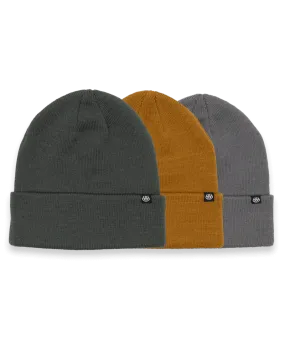 686 Standard Roll Up Beanie 3-Pack Earth Tones