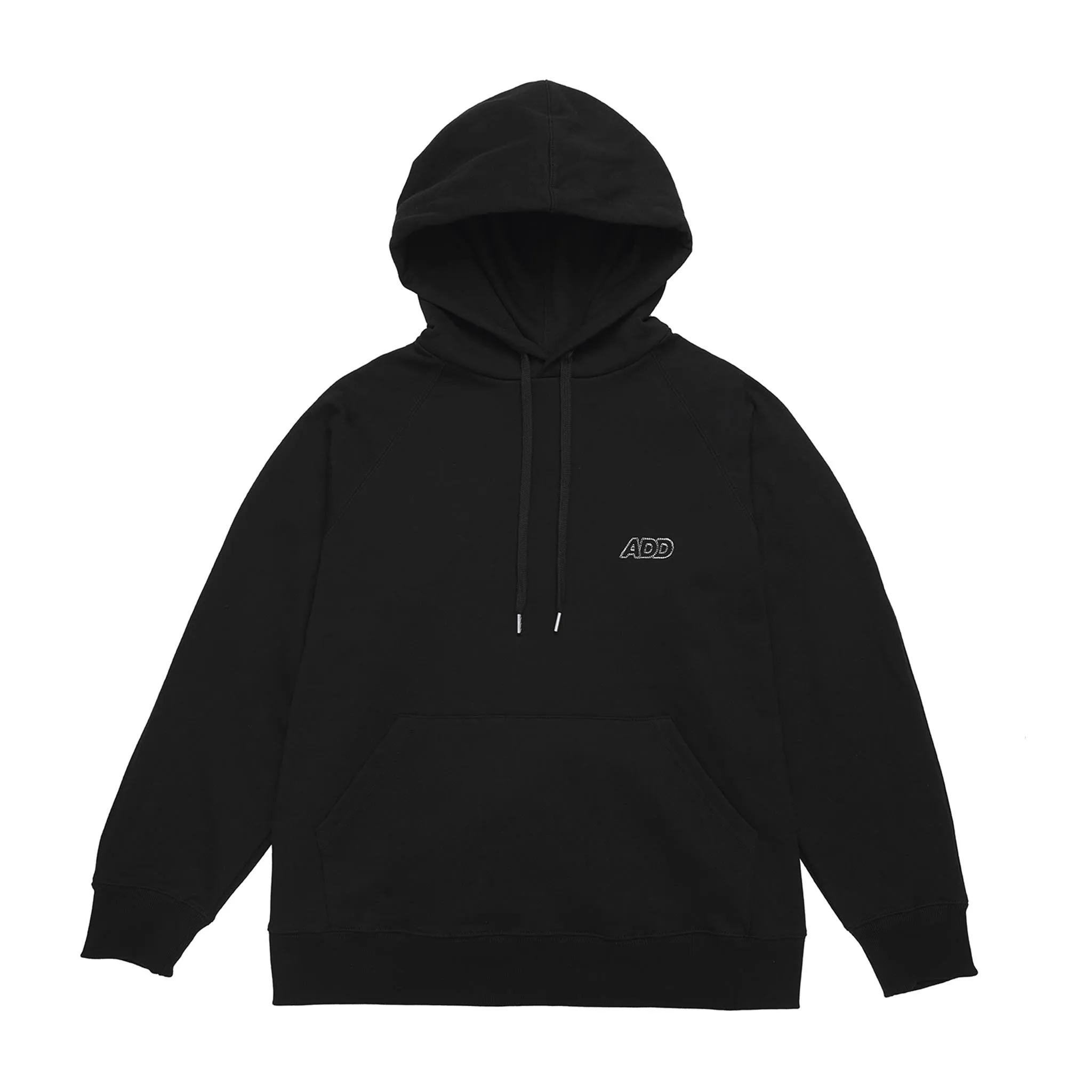 ADD Raglan Flap Logo Hoodie Black