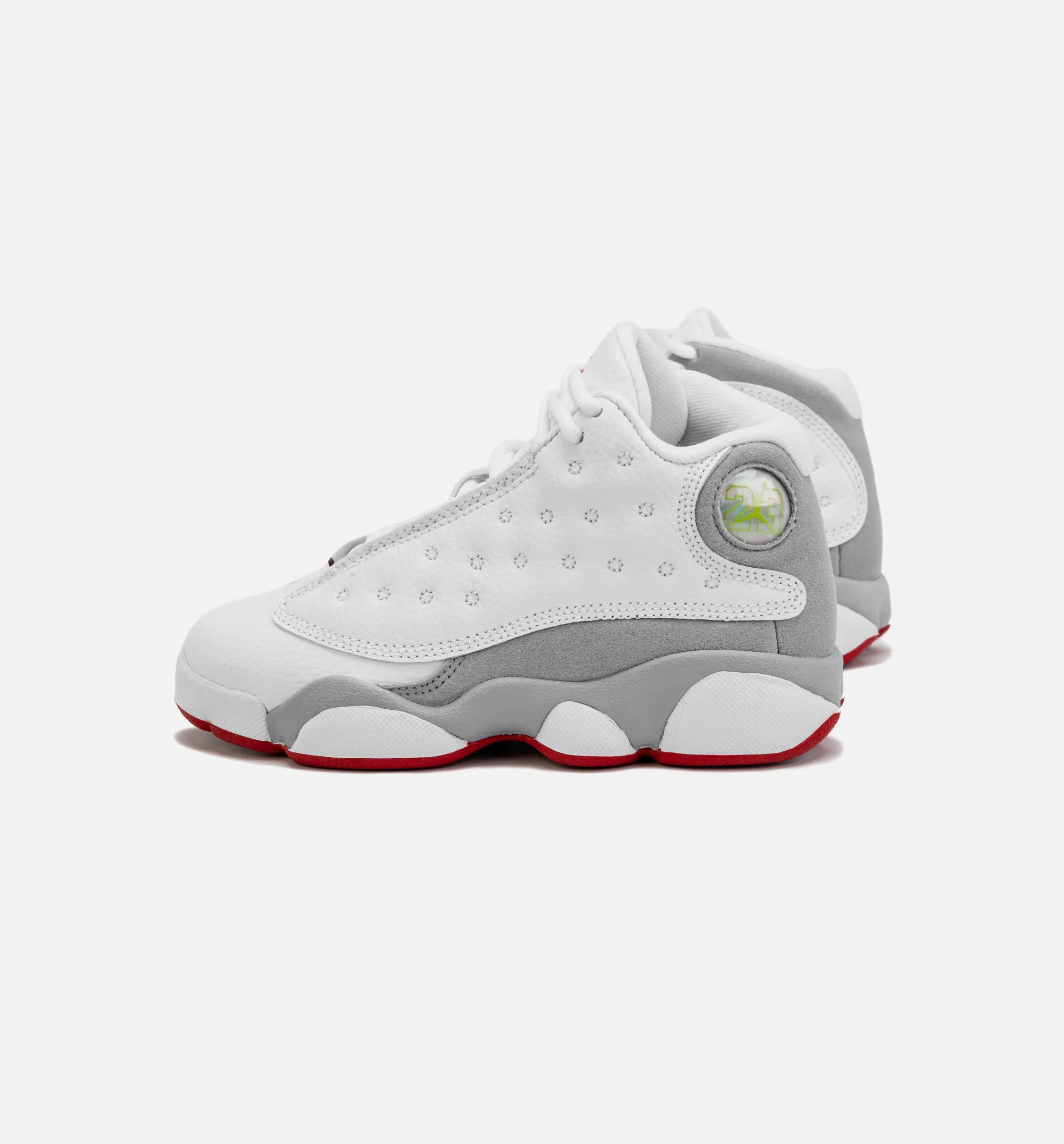 Air Jordan 13 Retro Wolf Grey Preschool Lifestyle Shoe - White/Grey Free Shipping