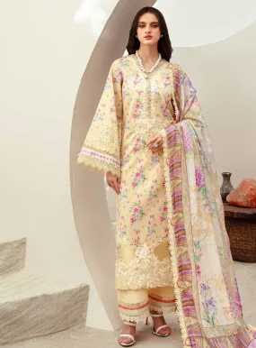 Alif Affordable By AJR Couture Embroidered Lawn 3 Piece Unstitched Suit AJR24AA AFL-05 SUNNY DELIGHT