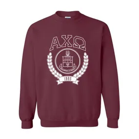 Alpha Chi Omega - Maroon Chapter Crest Crewneck