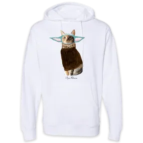 Anne Williams Art Yoda Cat Pullover Hooded Sweatshirt