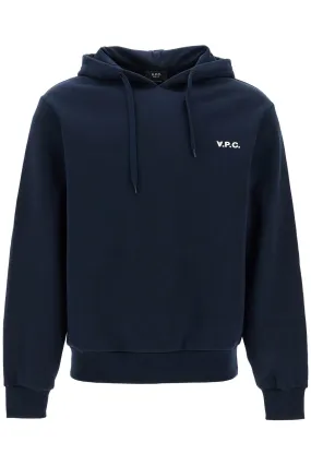 A.p.c. hooded sweatshirt with flocked