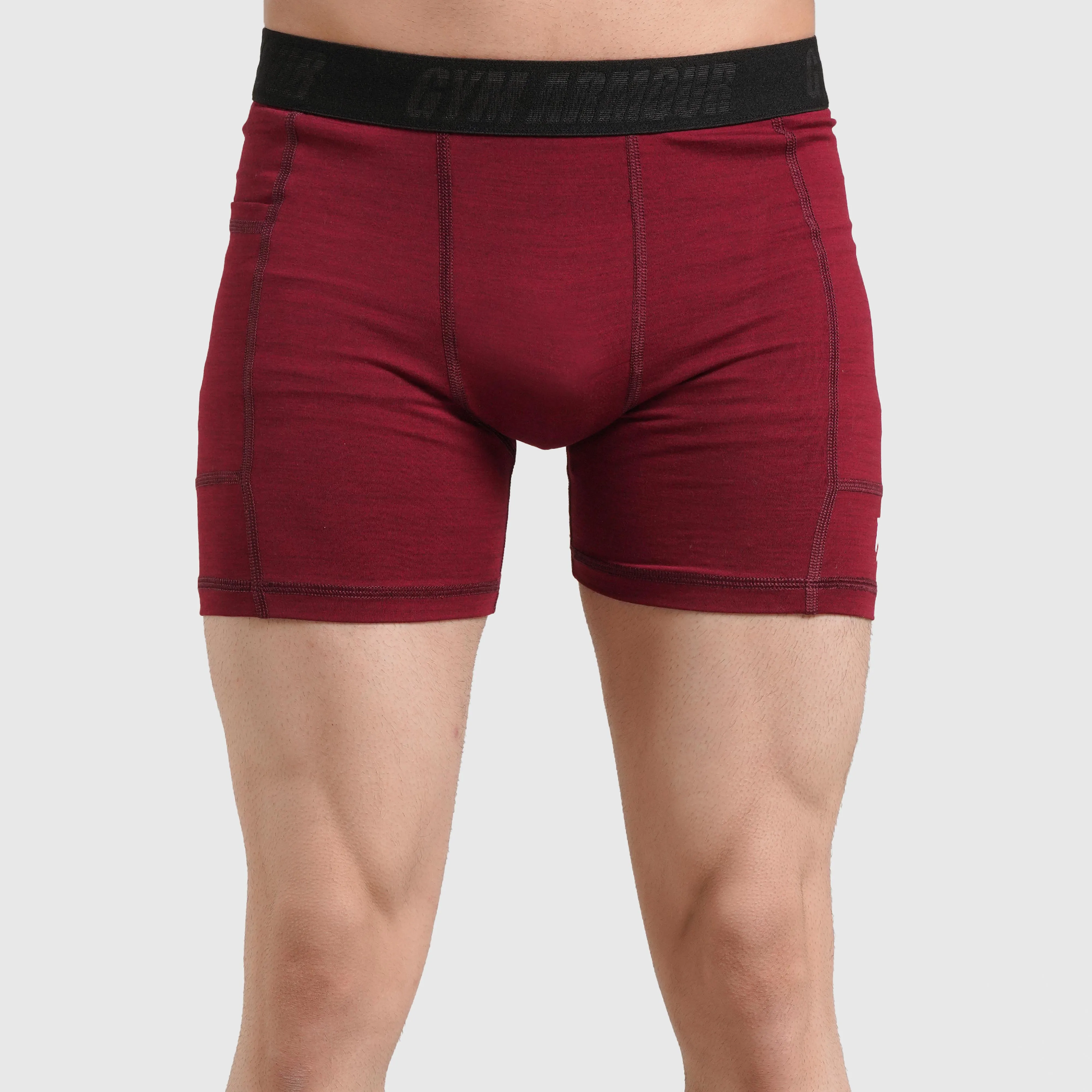 Armour Compression Boxers (MLNG-Maroon)