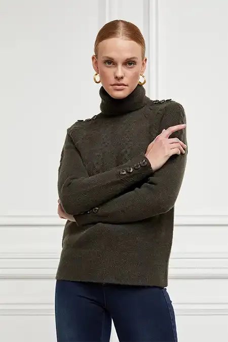 Astoria Roll Neck Knit (Fern Green)