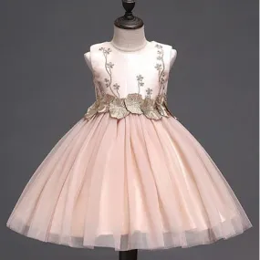 Attractive Satin A-line Pink Tulle Little Girl Dresses ,Flower Girl Dresses ,FGY0176