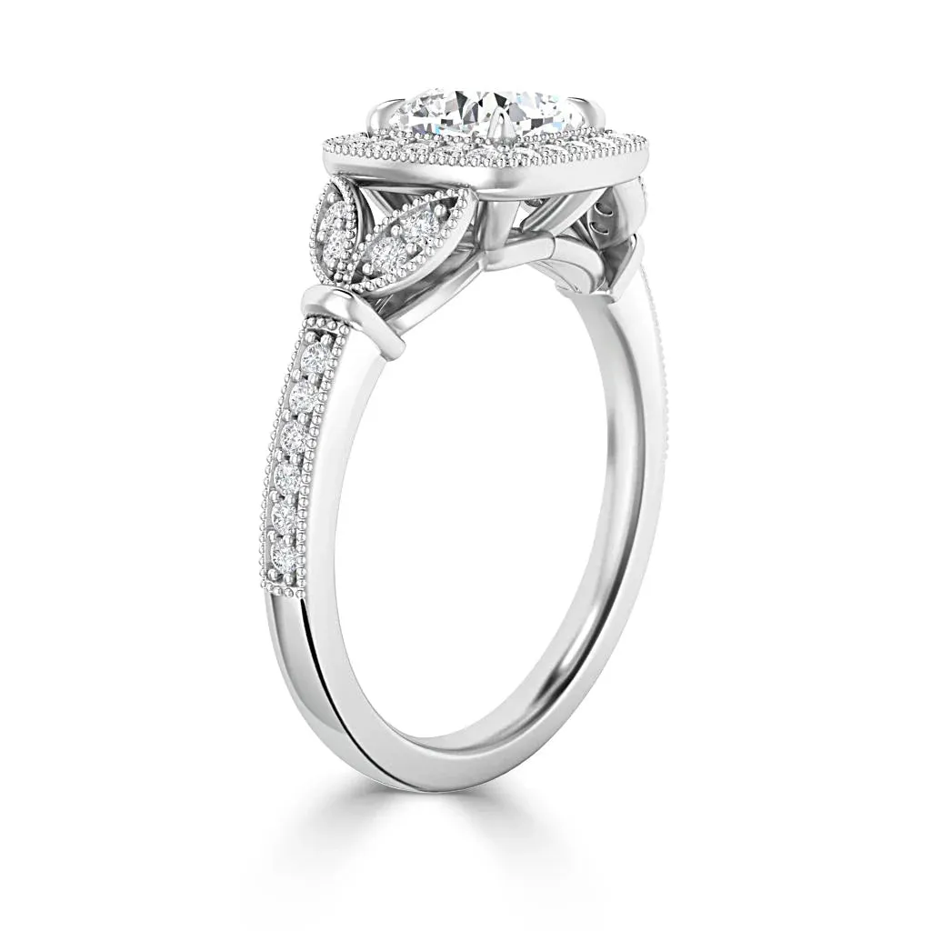 Audrey - 18ct White Gold - Cushion