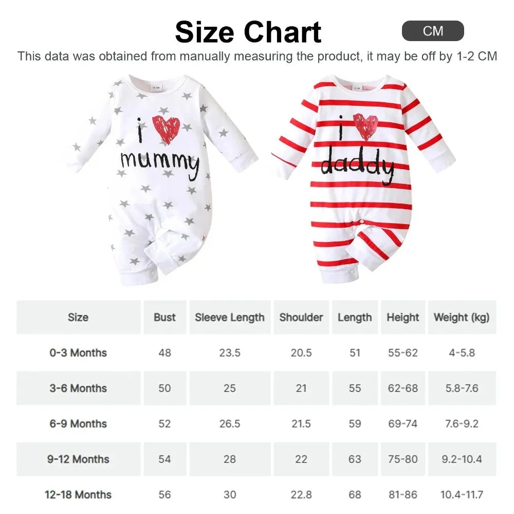 Baby Girl Long Love Heart Jumpsuit Rompers