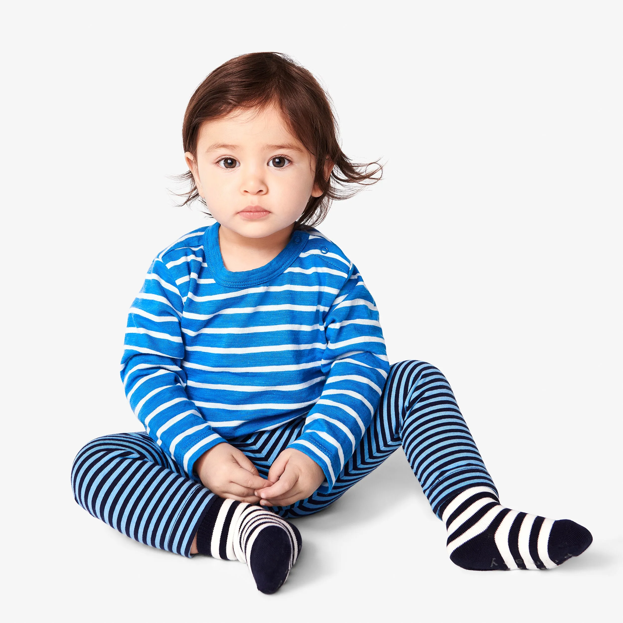 Baby legging in mini stripe