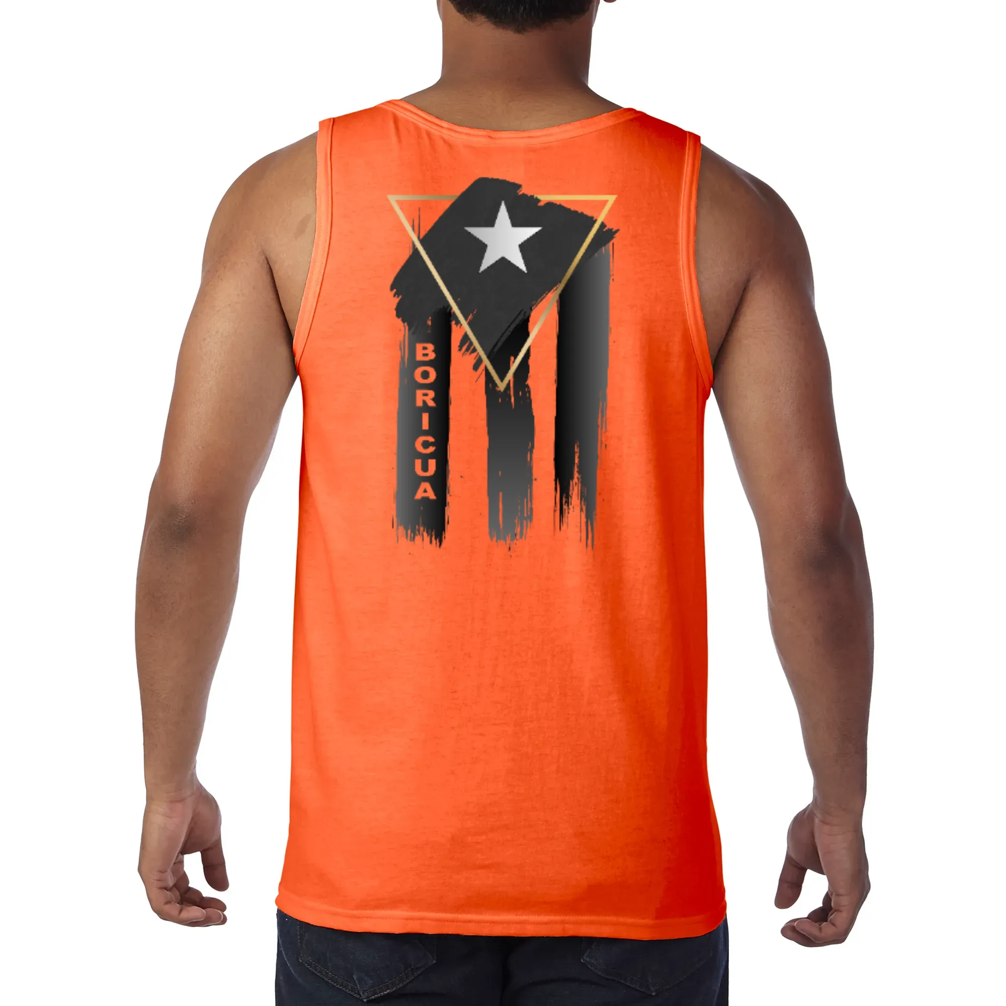 Badass Boricua Front and Back Image Tank Top