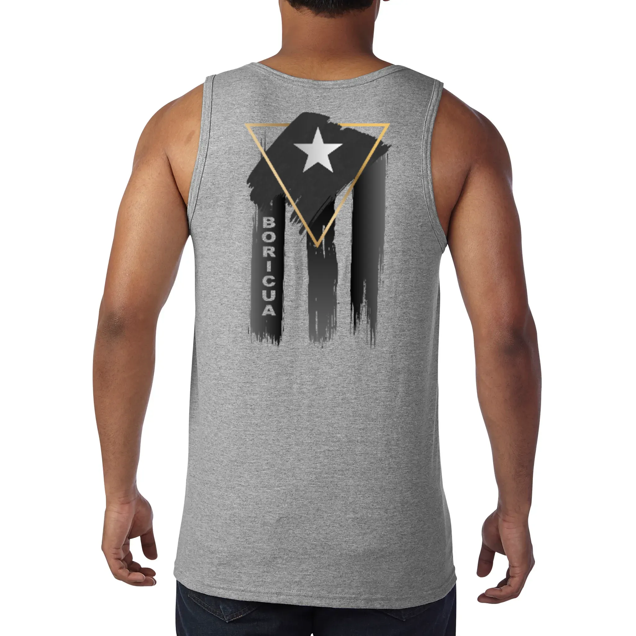 Badass Boricua Front and Back Image Tank Top