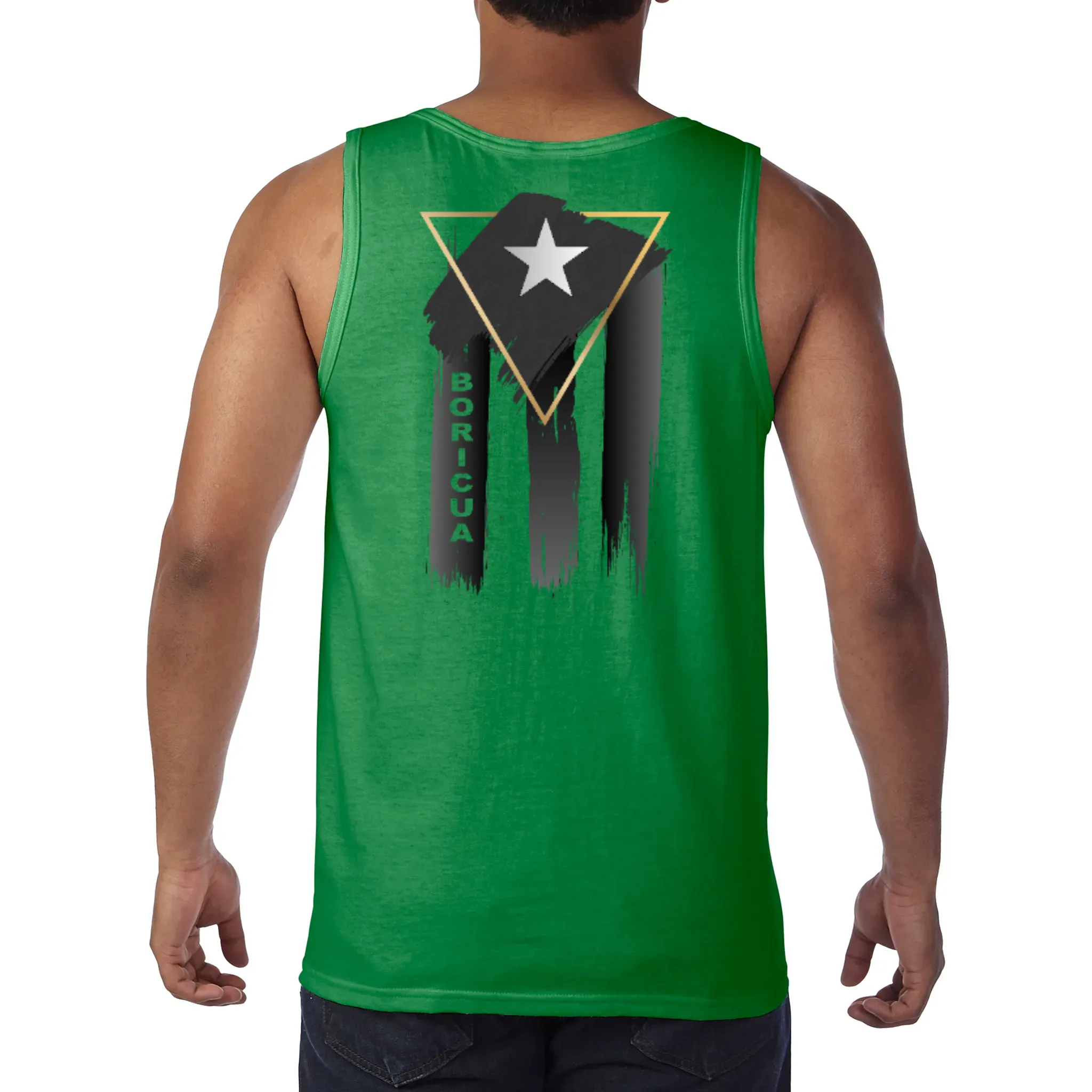 Badass Boricua Front and Back Image Tank Top