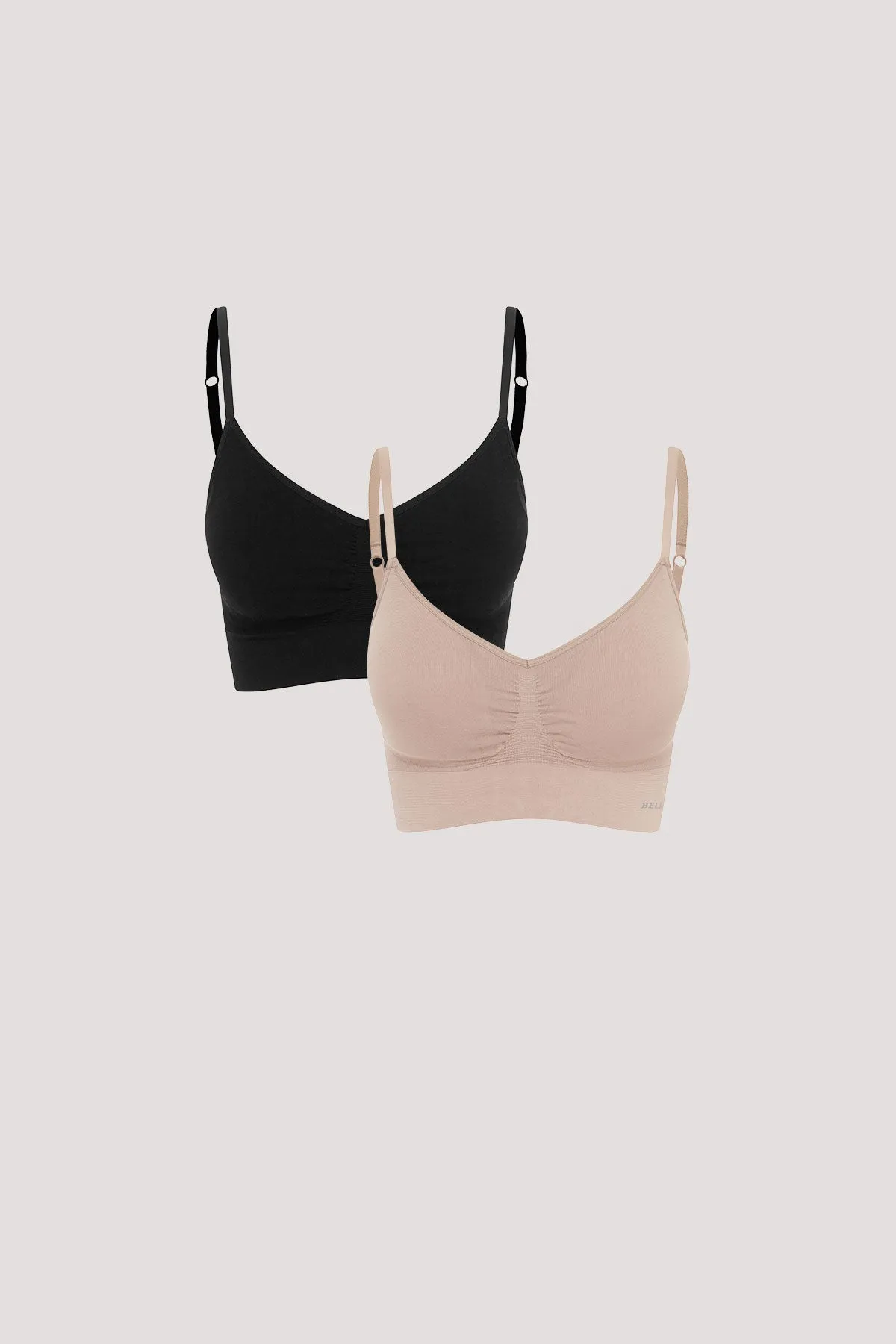 Bamboo Skinny Strap Convertible Bra 2pk