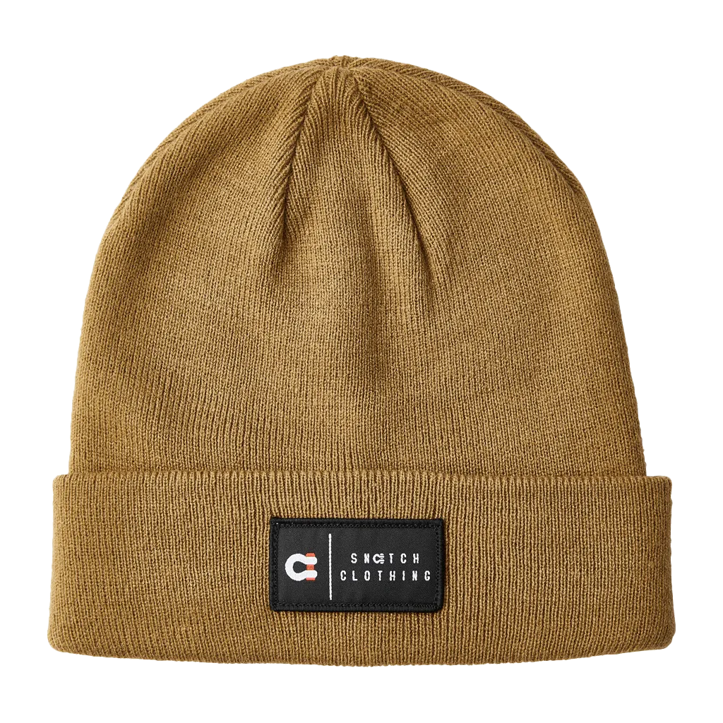 Beanie Patch Label Dark Sand - SU7401DSOSFM