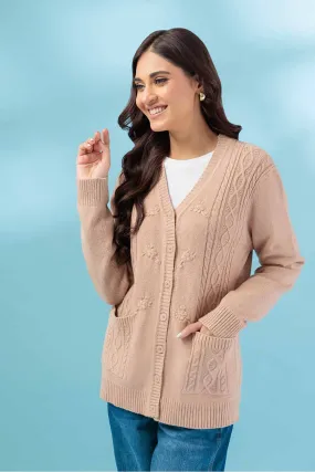 BEIGE-FULL SLEEVE-SWEATER (23W-003-65)