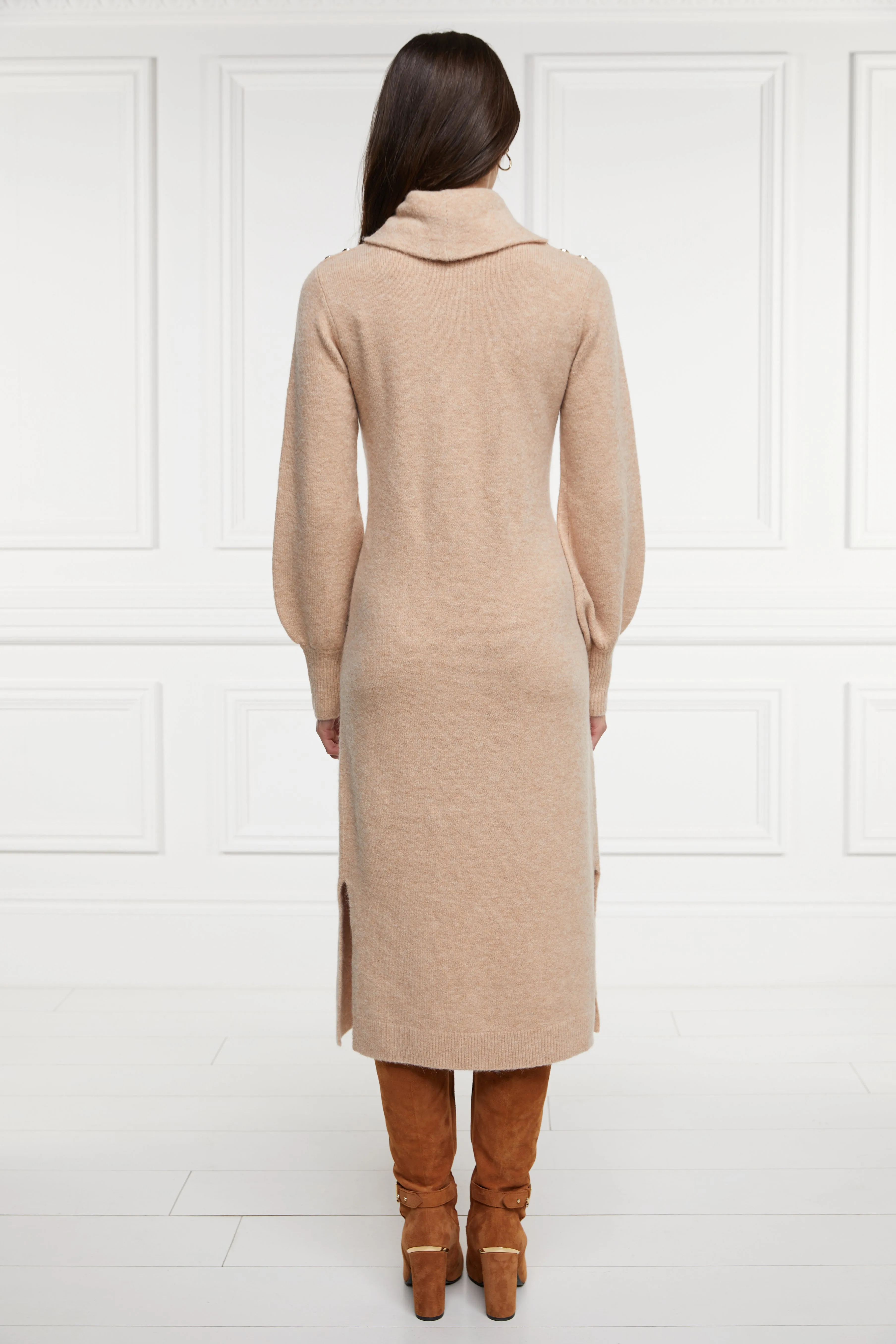 Berkeley Roll Neck Dress (Camel)