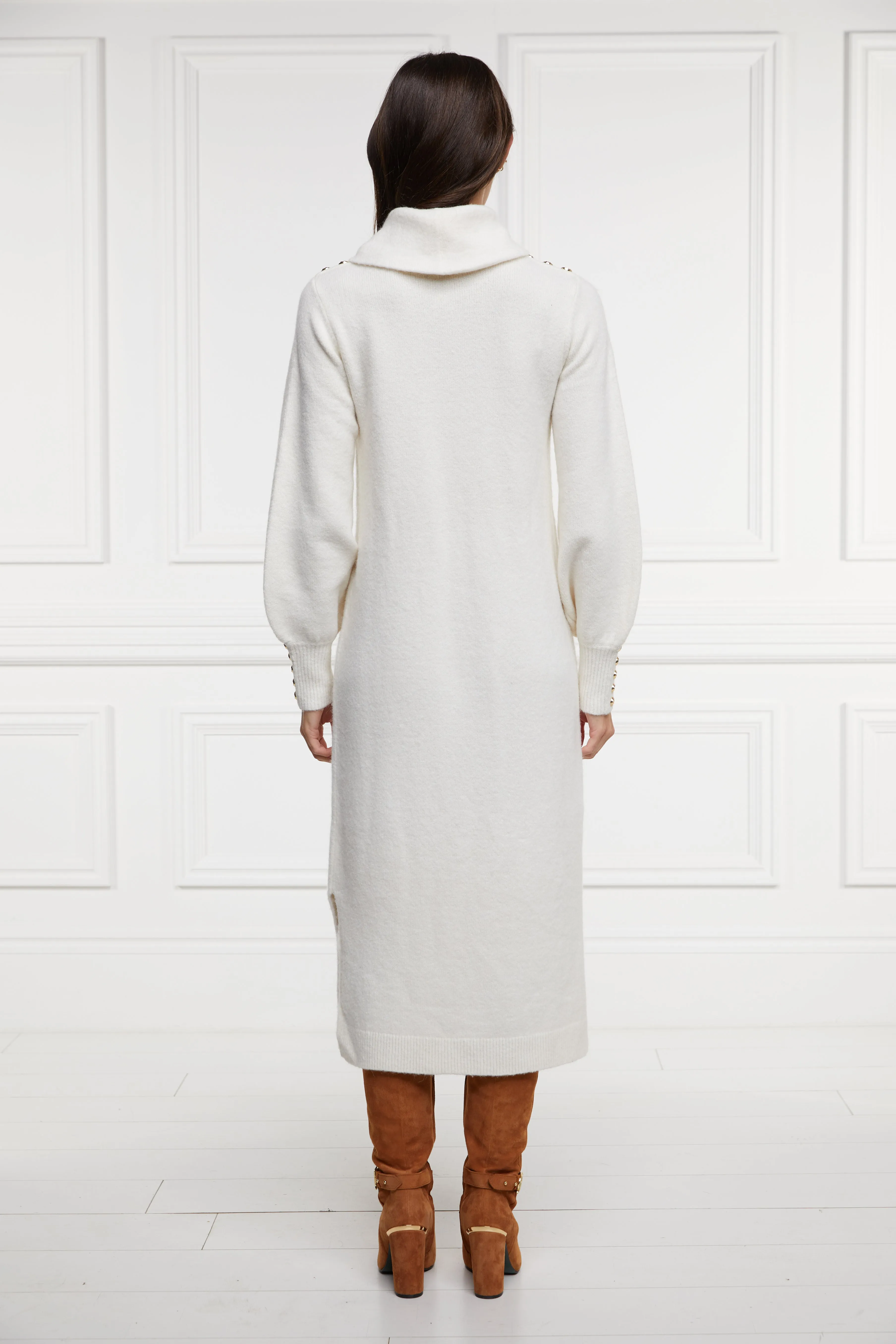 Berkeley Roll Neck Dress (Natural)