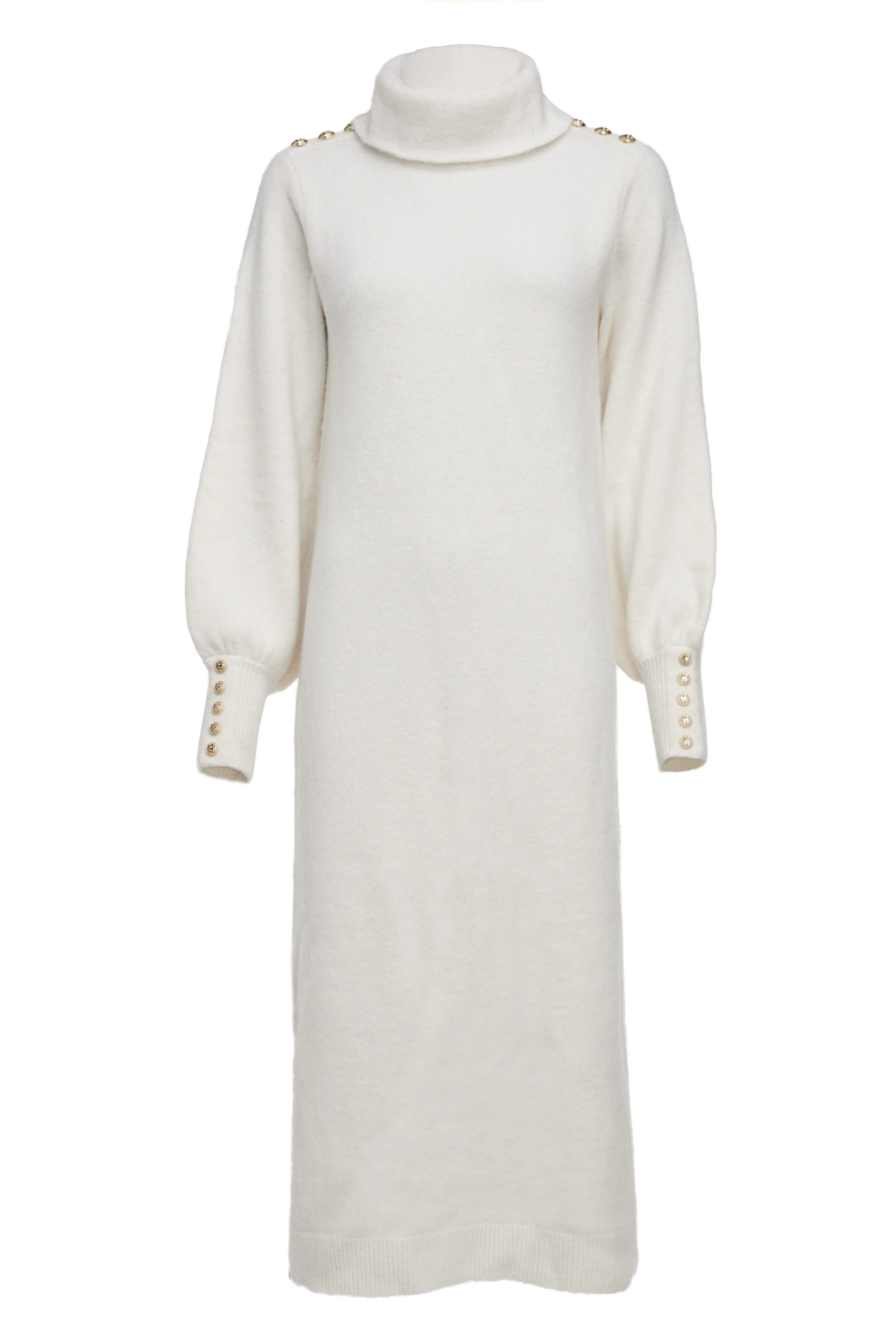 Berkeley Roll Neck Dress (Natural)