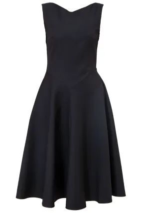 Black A Line Dress With Structured Top