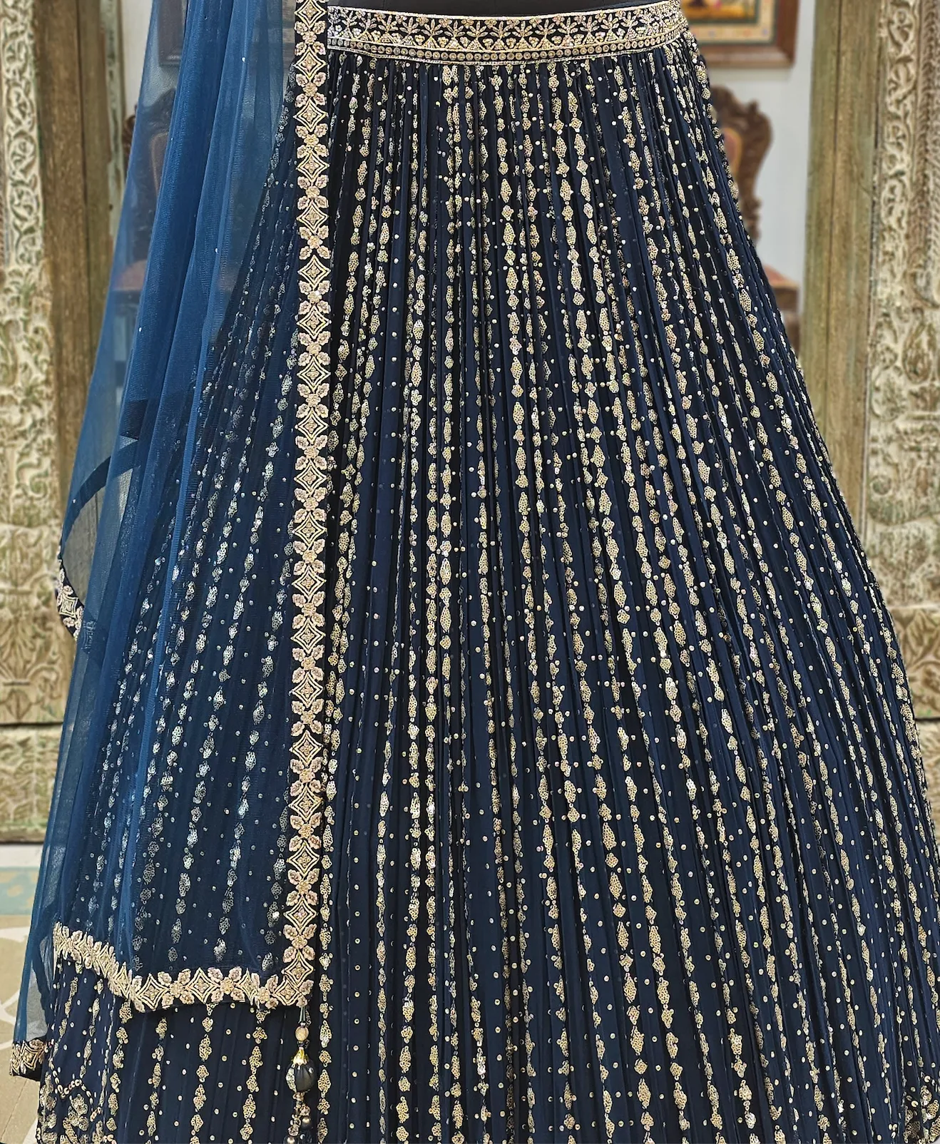 Blue Lehenga Choli with Elegant Hand Work