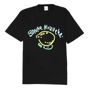 BONNE NOUVELLE LEMON TYPOGRAPHY BIG LOGO T-SHIRT-BLACK