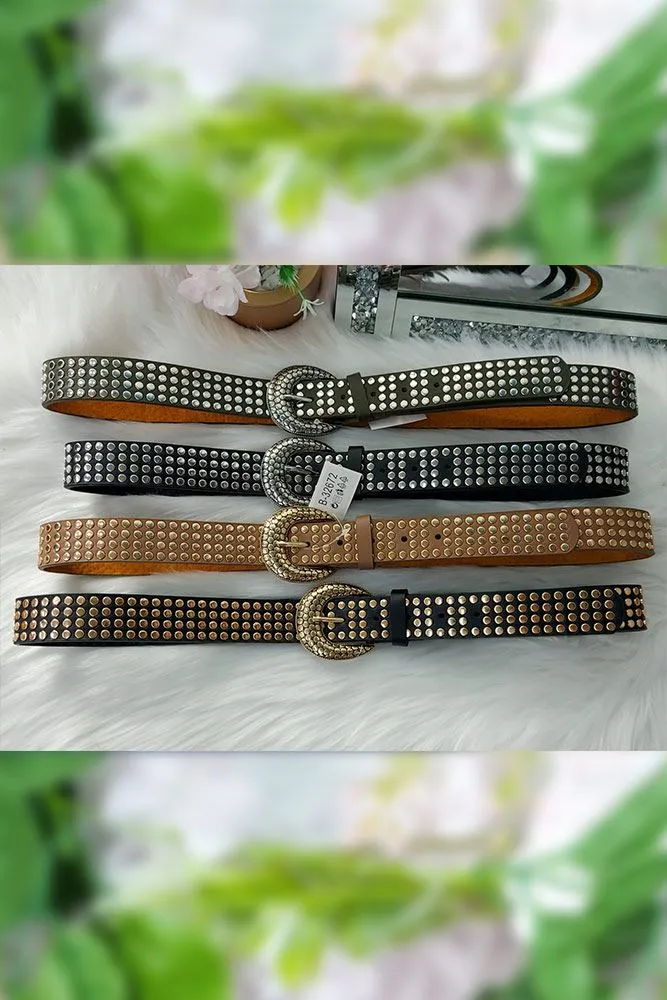 Buckle All-Over Studs Belt