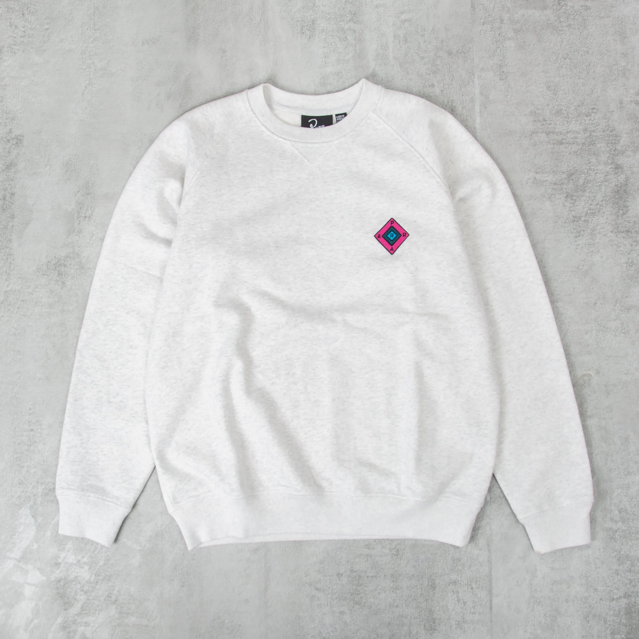 By Parra Diamond Block Logo Crew Neck Sweat - Ash Grey