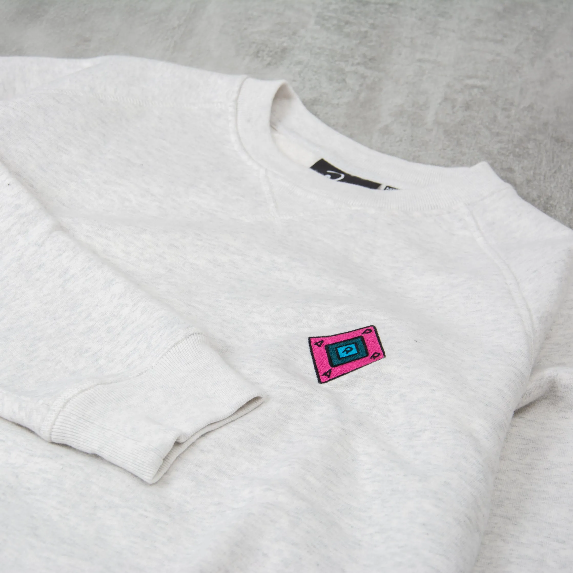 By Parra Diamond Block Logo Crew Neck Sweat - Ash Grey