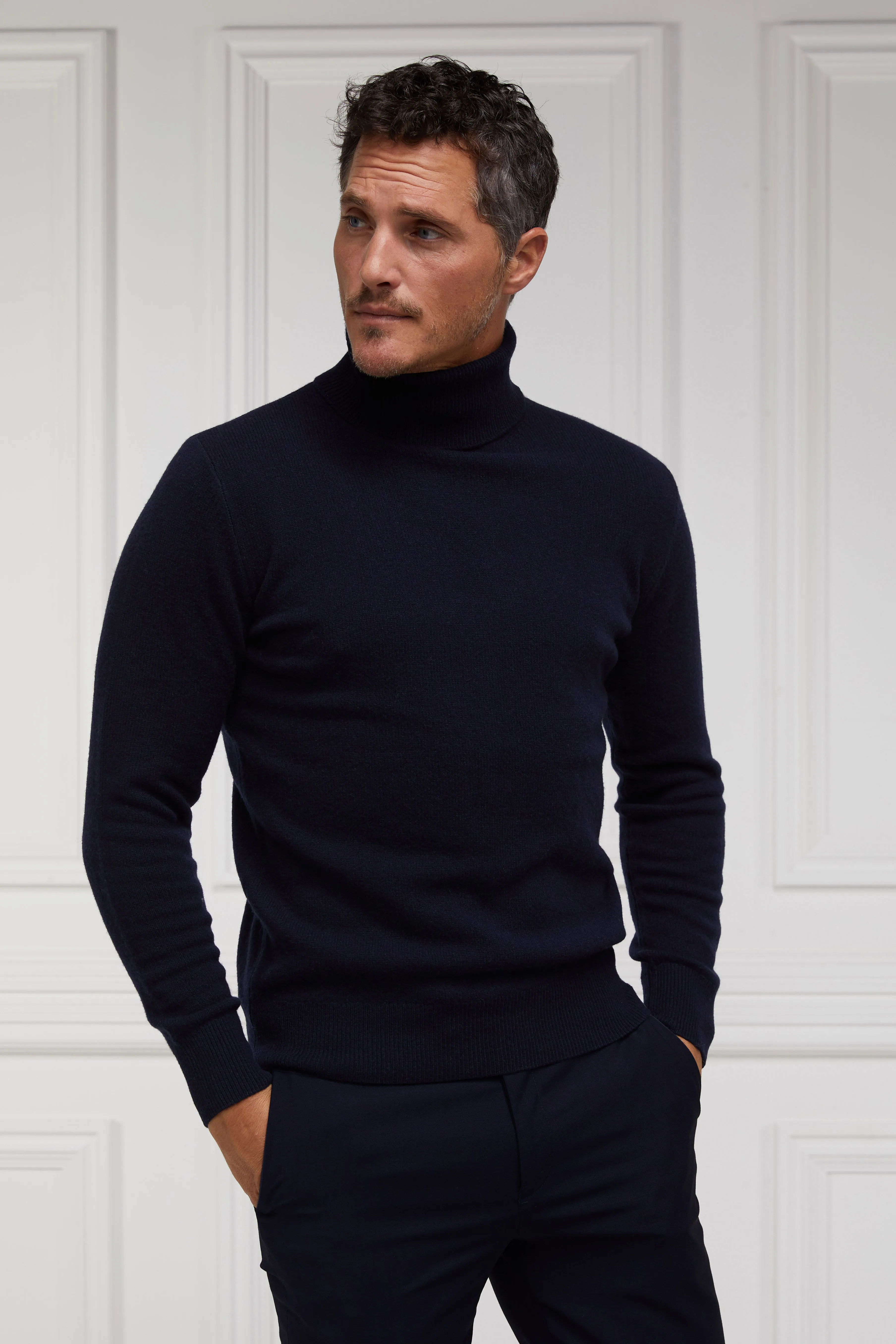 Byron Roll Neck Knit (Navy)