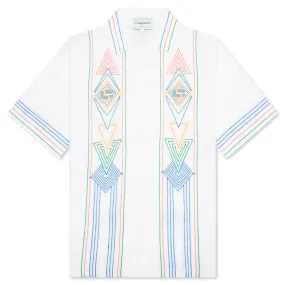 Chainstitch Embroidered Graphic Linen Shirt - Le Fil De La Musique