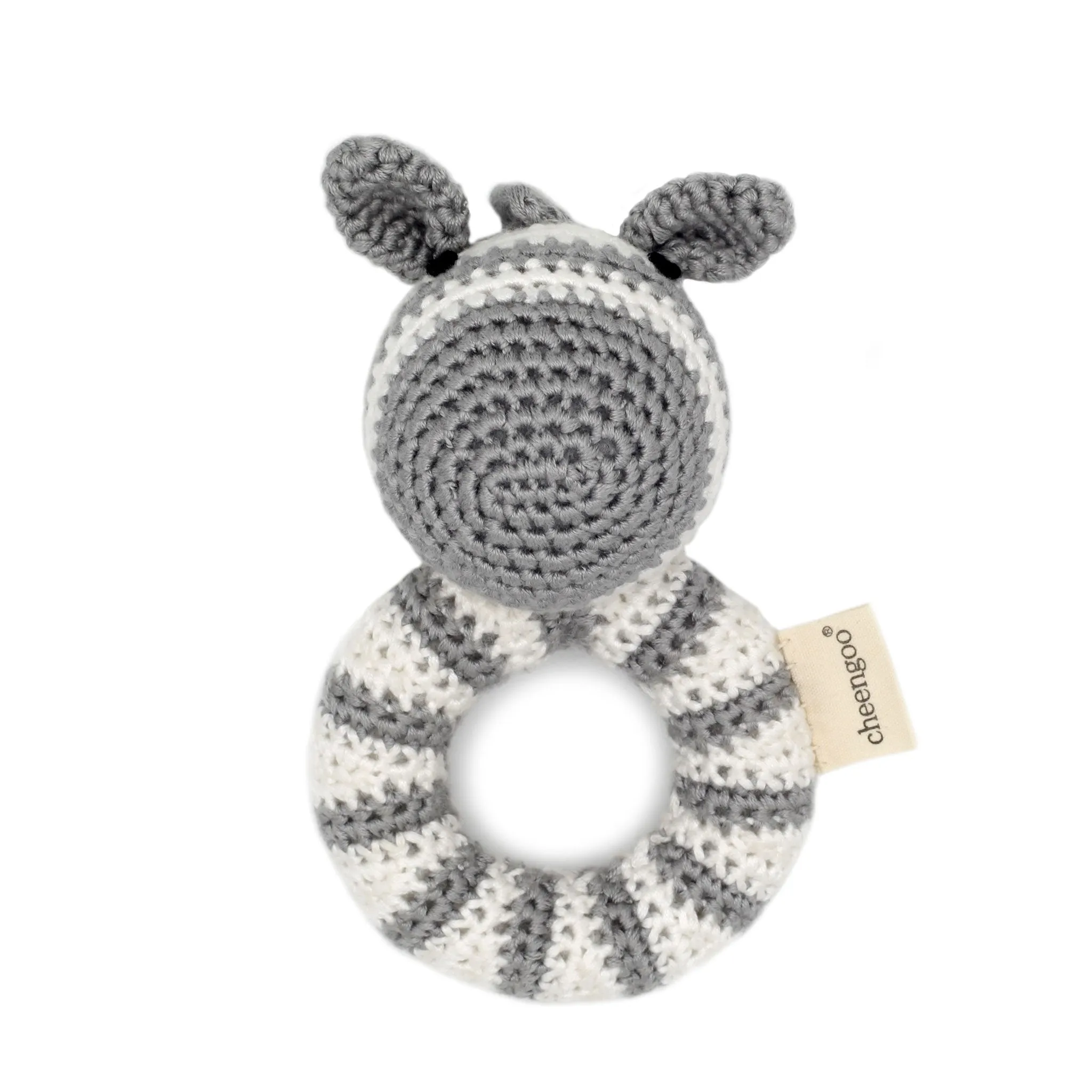 Cheengoo Zebra Ring Rattle