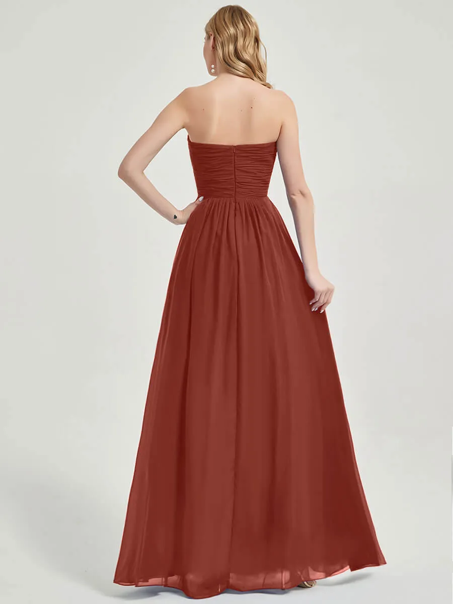 Cinnamon Rose Sweetheart Strapless Chiffon Maternity Bridesmaid Dress