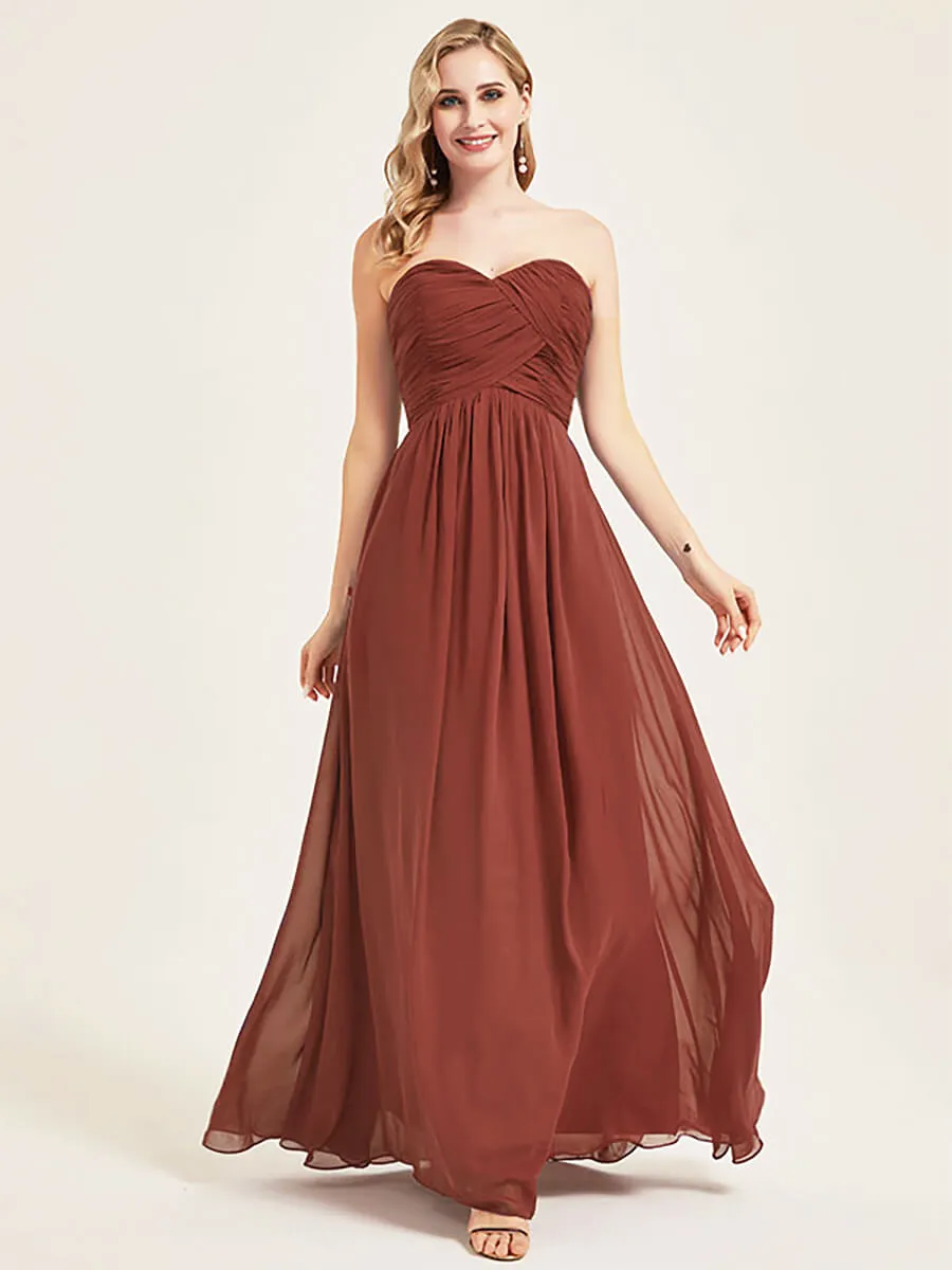 Cinnamon Rose Sweetheart Strapless Chiffon Maternity Bridesmaid Dress