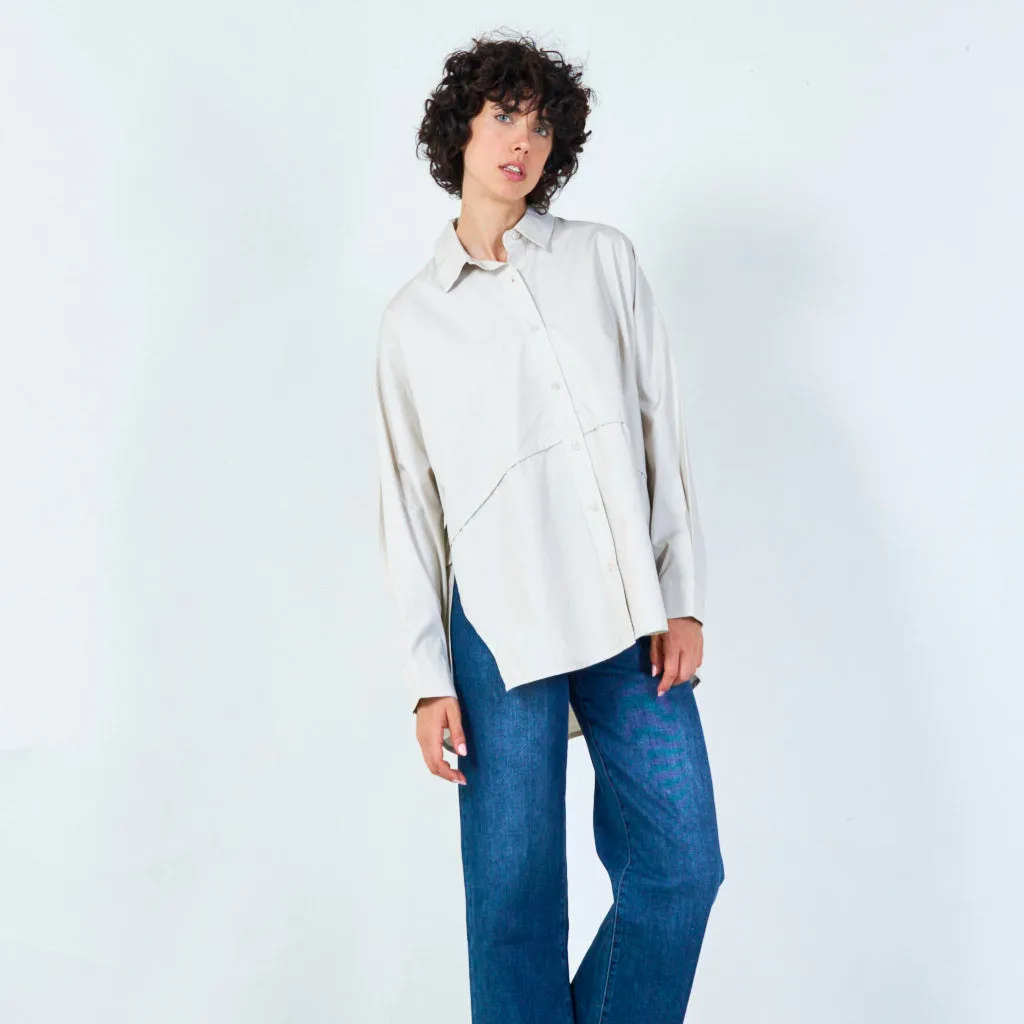 Classic button-down oversized shirt wholesale