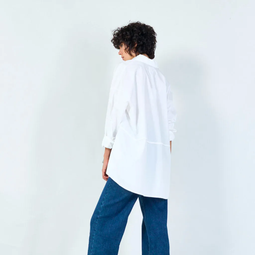 Classic button-down oversized shirt wholesale