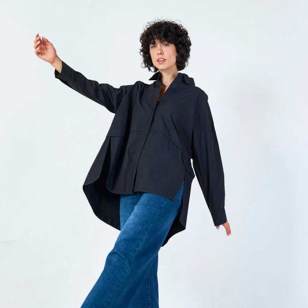 Classic button-down oversized shirt wholesale