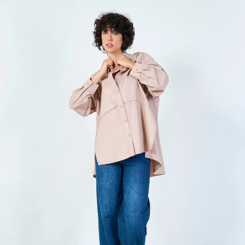 Classic button-down oversized shirt wholesale