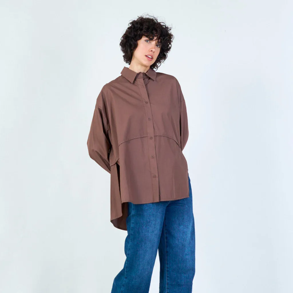 Classic button-down oversized shirt wholesale