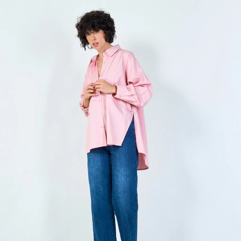 Classic button-down oversized shirt wholesale