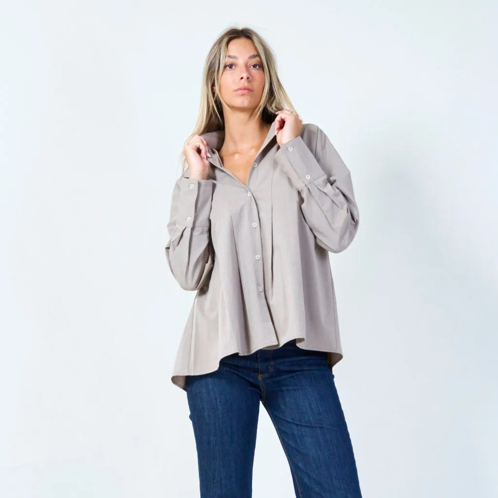 Classic button-down shirt with wide cuffs wholesale