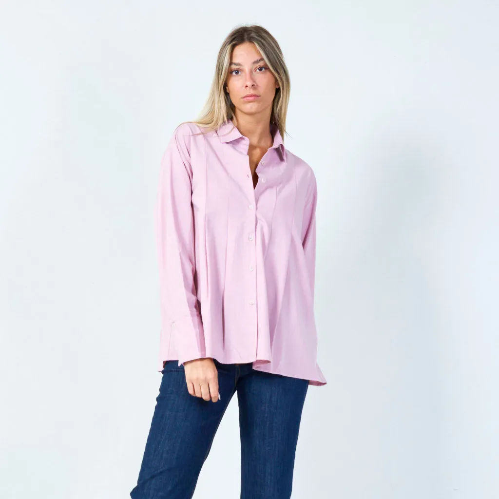 Classic button-down shirt with wide cuffs wholesale