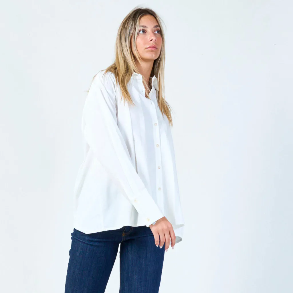 Classic button-down shirt with wide cuffs wholesale