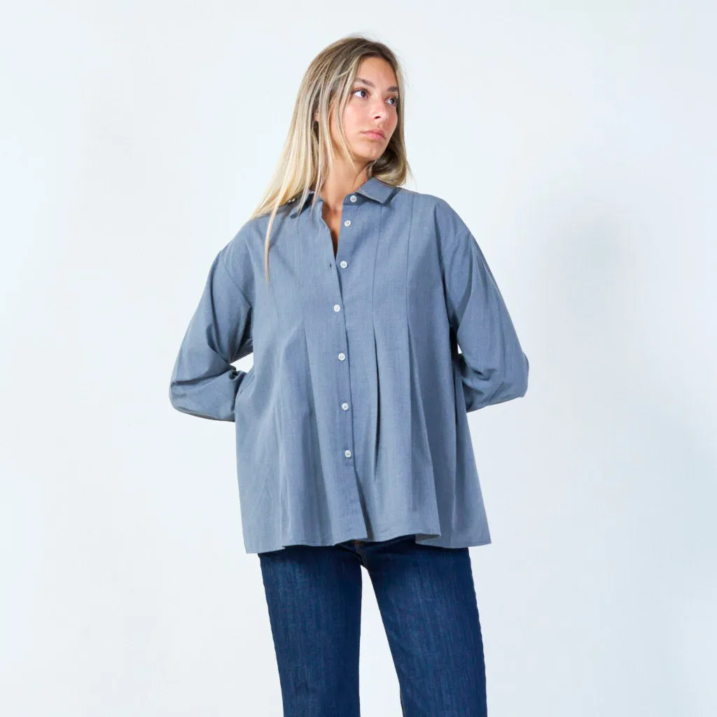 Classic button-down shirt with wide cuffs wholesale