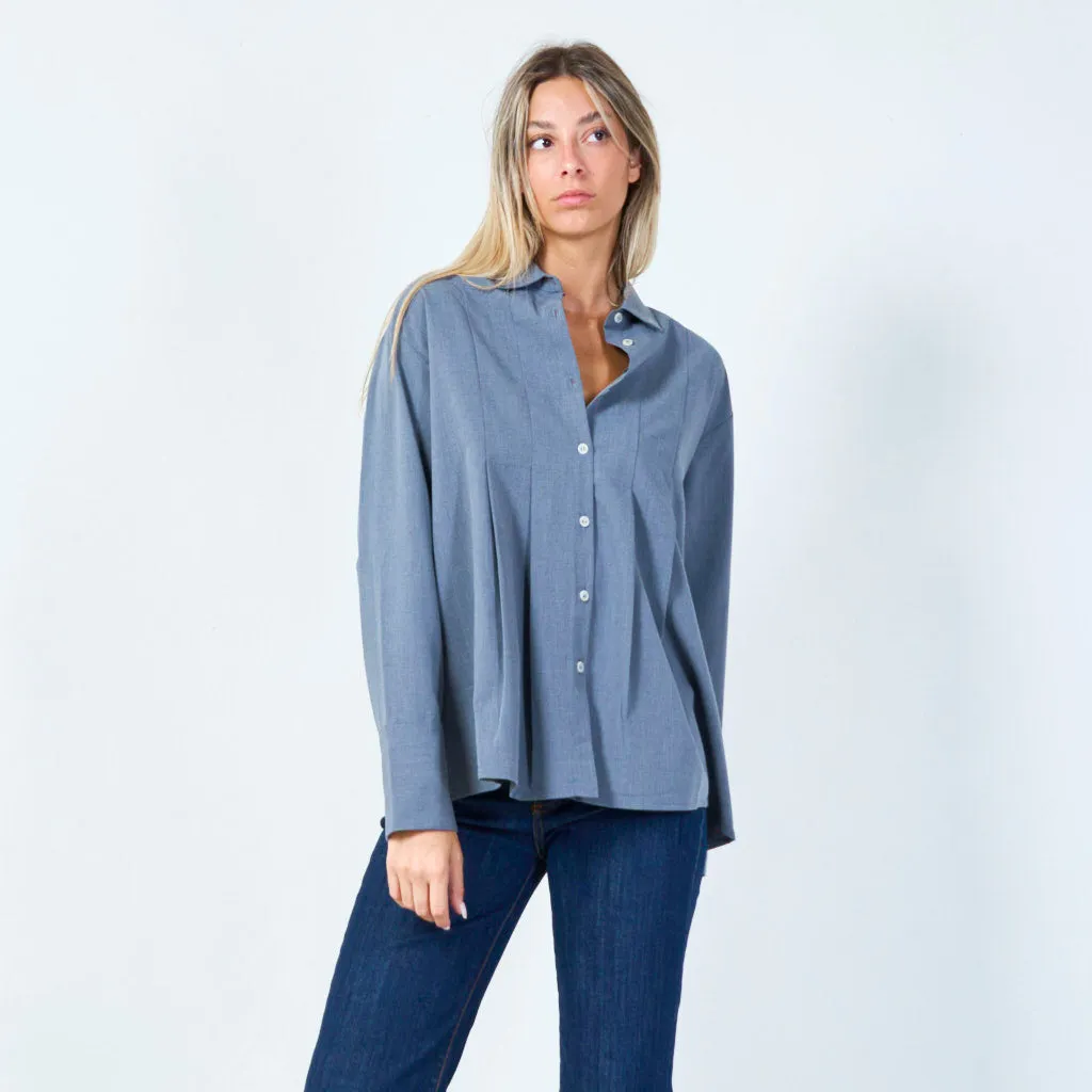 Classic button-down shirt with wide cuffs wholesale