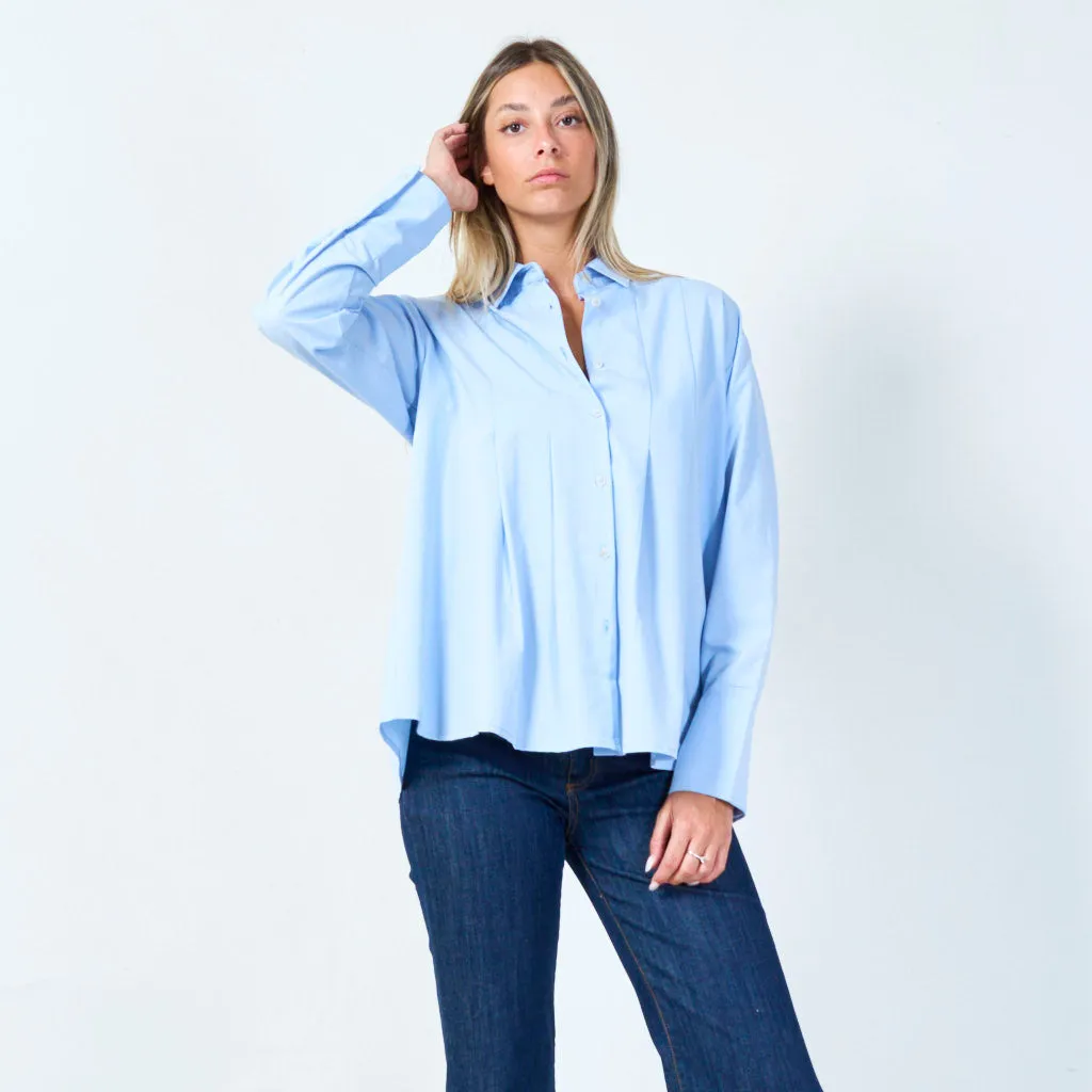 Classic button-down shirt with wide cuffs wholesale