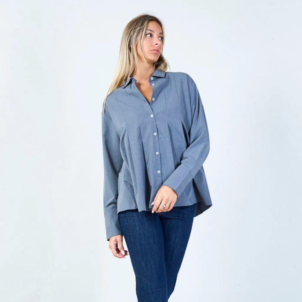 Classic button-down shirt with wide cuffs wholesale