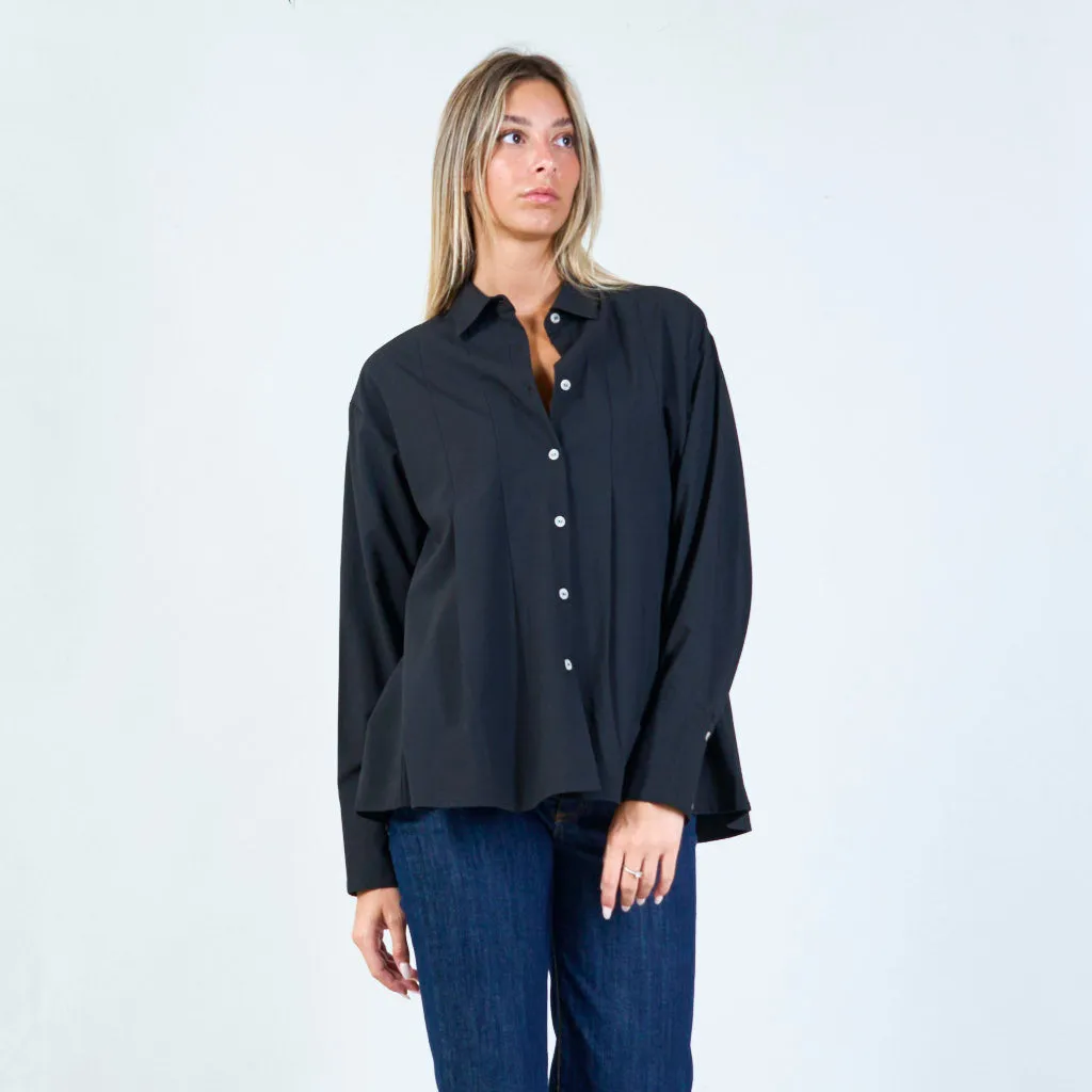 Classic button-down shirt with wide cuffs wholesale