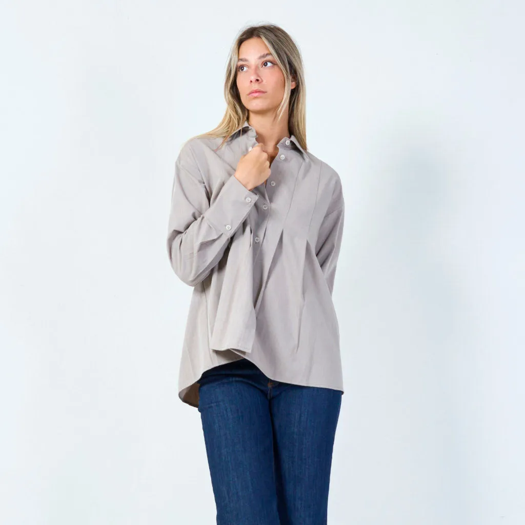 Classic button-down shirt with wide cuffs wholesale