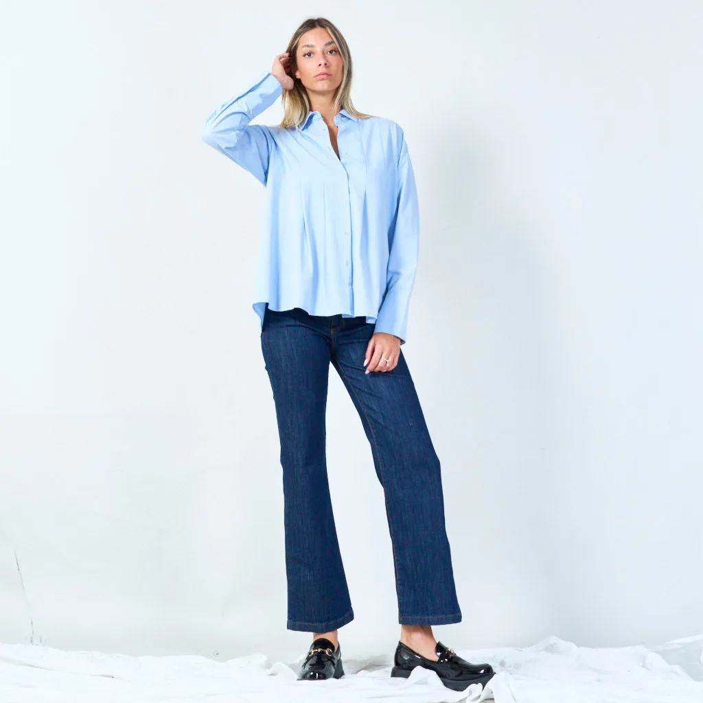 Classic button-down shirt with wide cuffs wholesale