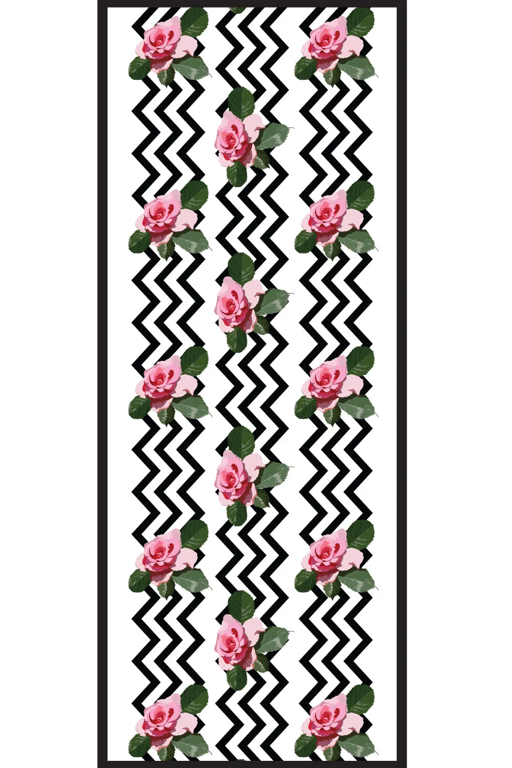 Classic Chevron Floral Dupatta